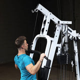 Body-Solid (EXM2500LPS) Multi-Station Home Gym Machine, Arm & Leg Strength Training Functional Exercise Workout Station, 210lbs. Weight Stack with Leg Press Body-Solid