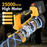 Electric Leaf Blower Cordless, Battery Powered Leaf Blower with 2 x 6.0Ah Batteries and Charger, 6 Speed Mode, 650 CFM 280 MPH Lightweight Leaf Blowers