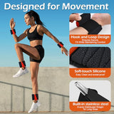 INDEPANDIA Wrist Ankle Weights for Women & Men, 2lbs Adjustable Weighted Bangles to Boost Calorie Burn & Strength, Arm & Leg Weights Black & Red