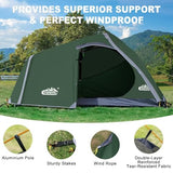 1 Person Backpacking Tent Waterproof Windproof Single Person Tent Lighweight Compact One Person Tent Easy Setup for Camping, Hiking, Mountaineering, Cycling, Biking - Green