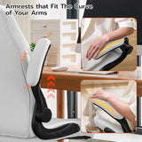 Ylzyxal Office Desk Chair, Ergonomic Computer Chair with Padded Flip-Up Arms