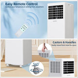 GarveeHome 8,000 BTU Portable Air Conditioner, 3-in-1 AC Unit with Dehumidifier & Fan, Cools up to 350 Sq.Ft., Smart Portable AC Unit with Control Remote, Quiet Sleep Mode, Window Kit Included