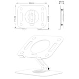 DTTLYQF Laptop Stand Rotatable Foldable Aluminum Alloy Notebook Holder Compatible Bracket