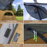 1 Person Backpacking Tent Waterproof Windproof Single Person Tent Lighweight Compact One Person Tent Easy Setup for Camping, Hiking, Mountaineering, Cycling, Biking - Khaki