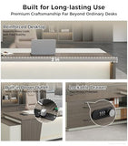 Anzhap 79" L-Shaped Executive Desk with Drawers, Large Modern Office Desk