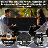 Fence Privacy Screen - RAINFLOW 3'X10' Black Privacy Fence Screen Outdoor Shade Balcony Decor Plastic