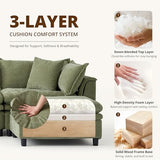 146.4'' Modular Sectional Couch Sofa with 2 Storage Ottoman