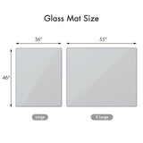 Office Chair Mat for Carpet - 36" x 46" Tempered Glass Floor Mat - for Office Chair on Carpet GLSLAND