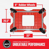 SNAP-LOC, All Terrain 4 Wheel Push Cart Dolly, Heavy Duty Dolly Cart, 6 Inch Casters