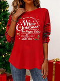 jusgai White Christmas Sweatshirt for Women Crewneck Xmas Tree Graphic Shirt Tee Tops(Red,X-Large)