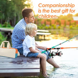 2PCS Fishing Rod Reel Combo 5.9FT Telescopic Fishing Pole Spinning Reel with Baits Hooks Storage Bag Compact Collapsible Fishing Pole Starter Kit for Kids Youth Adults Travel Fishing Gear