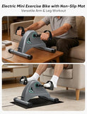 LUBBYGIM Mini Exercise Bike, Under Desk Bike Pedal Exerciser for Seniors & Physical Therapy, Electric Motorized Foot Pedal Machine