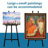 Frame Wooden Display Easel - Adjustable Lyre Beechwood Studio Easel Stand Holding Canvas Up to 90", Inclinable