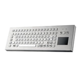 2.4 GHz Wireless Industrial Stainless Steel Waterproof Metal Keyboard with Integrated Touchpad