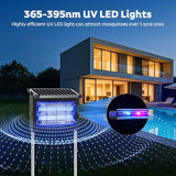OnBeam Solar Bug Zapper Outdoor with Projector Lights, Mosquito Zapper Waterproof Electric Fly Zapper Rechargeable with 10W Solar Panel, 4500V Cordless Fly Trap for Backyard, Patio, Garden, Camping