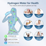 Hydrogen Water Bottle 1500PPB Portable Hydrogen Water Bottles Generator Glass, Hydrogen Rich Water Dispenser with SPE & PEM Technology  (Siler)