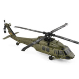 YounggDiy Mini WL K170 Black Hawkk Helicopter for Adults, WL K170 Black Hawkk UH-60L 170 2.4G 4CH Flybarless RC Helicopter, Outdoor Hobby RC Toy Model (RTF Version)