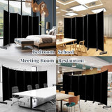 Room Divider Folding Privacy Screens W/Lockable Wheels, 132'' Partition Room Dividers