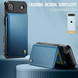 Vinich for iPhone 17 Air Wallet Case with Card Holder, RFID Blocking Credit Slots Kickstand Shockproof Phone Cover Fit for iPhone 17 Air 6.5" Blue