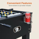 ComeWay 55'' Soccer Table, Large Size Foosball Game Table for Adult, Football Table with Cup Hloders & Sturdy Leg for Game Rooms & Parties