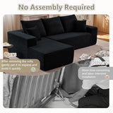 107" Cloud Sectional Couch with L-Shape Chaise, Modern Modular Comfy Sofa with Deep Seat