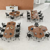 Usosidam Folding Conference Room Table with Wheels, Modular