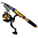 TEDILUVI Fishing Rod Short Sea Wheel Set Luya Gear with Bag
