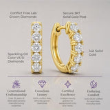 Diamond Huggie Earrings for Women