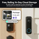 Wyze Battery Video Doorbell Wireless Camera, 1536x1536 HD+ with Color Night Vision, 2-Way Audio, 1:1 Head-to-Toe View