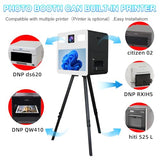 Aookely DSLR Photo Booth Selfie Photobooth 21.5inch Touch Screen Built-in Mini PC with Instant Printing & Sharing Function Perfect for Wedding Rental Parties