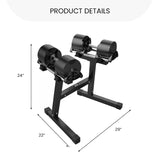 Nuobell Adjustable Dumbbell Rack and Stand. Perfect Home-Gym Dumbell Rack for At-Home Nuobell Workouts. Safe, Convenient and Prevents Accidents. This is a Nuobell Dumbbell Rack Stand Only, No Weights FF Finer Form
