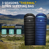BUERTS Down Sleeping Bag for Adults. 680FP Ultralight Portable, Backpacking Sleeping Bag for Hiking, Camping, Mountaineering, expeditions and Backpacking. with Compression Sack