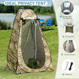 Thallike Portable Hot Shower for Camping Shower Tent Kit, 1000W Immersion Heater, Rechargeable Camping Shower Pump, Pop Up Shower Tent with 6.6 Gallons Folding Bucket for Adults Outdoor
