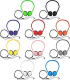 Maeline Bulk Classroom Student Headphones with Microphone, On Ear Stereo Headphones with Mic for Kids Online Learning, Library, School, Airplane, Travel - 3.5mm Plug - 20 Pack