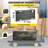 Height Flat Dolly, Hand Trucks with 5" Nylon Casters, Heavy-Duty Utility Push Carts