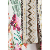Talakeno Womens Floral Wrap Midi Skirt Summer Adjustable Tie Side Casual High Waist A Line Beach Boho Long Flared Skirts(Green,XS)