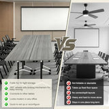 47.2" Conference Room Table, Folding Conference Table with Wheels