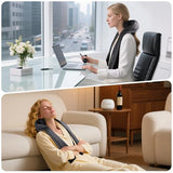 PERLEVI Cordless Neck Shoulder Massager with Heat, Deep Tissue Shiatsu Kneading for Pain Relief, Upgraded Straps Portable for Home Office Travel, Ideal Gifts for Men Women Mom Dad