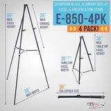 Large Adjustable Height Portable Easel Stand, Sign Display, Holds 25 lbs - Floor & Tabletop Easels