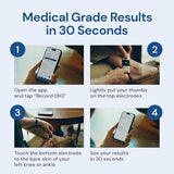 KardiaMobile 6L EKG Monitor, Medical-Grade, FDA-Cleared Heart Monitor, 6 Views of the Heart, Results in 30 Seconds, Unlimited Recordings, Works with Smartphones, HSA&FSA Eligible, Pocket-Size