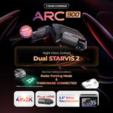 THINKWARE ARC900 Dash Cam 4K Front and 2K Rear, Dual STARVIS 2, HDR, GPS
