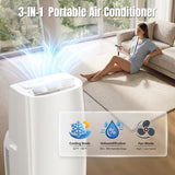 AKIRES 14000 BTU Portable Air Conditioners,3-IN-1 Portable AC Unit With Fan & Dehumidifier,Remote Control,24H Timer,Sleep Modes,Cools Room Up To 700 sq.ft