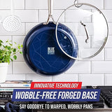 12" Frying Pan Skillet with Lid Diamond Infused Ceramic Healthy Nonstick | Blue Blue Diamond