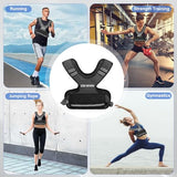 ZZR SEVEN Weighted Vest for Women and Men, 4-10lbs/11-20lbs Adjustable Weighted Vest with 6 Iron Sand Weights, Running Vest for Strength Training, Workout, Running, Fitness, Weight Loss (Black, 11-20lb)