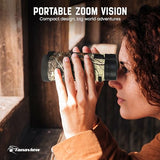 10X42 Compact Binoculars for Adults - Long Distance, High Powered Binoculars with Travel Case - Bright Light & Large Field of View - Lightweight, Water & Fog Proof, Hunting, Bird Watching Tanaview