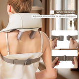 PERLEVI Neck Massager with Heat, Cordless Neck and Shoulder Massage, Rechargeable Shiatsu 6D Kneading Massager for Pain Relief Deep Tissue, Gift for Mom&Dad (Light Beige)