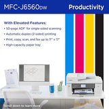 Brother INKvestment 6560 Wireless Color Inkjet All-in-One Printer with 11”x17” Capabilities and 2.7”