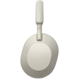 Wireless Industry Leading Noise Canceling Headphones, Silver Bundle with Deco Gear Pro Audio Headphone Stand - Matte Black Sony