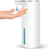 Automatic Soap Dispenser Liquid Touchless: 13.52oz/400ml Wall Mounted USB Rechargeable - 4-Level Adjustable, White