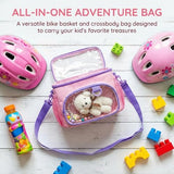 Kids Bike Basket - Bike Basket Front Fits Most Bikes & Scooters - Pink